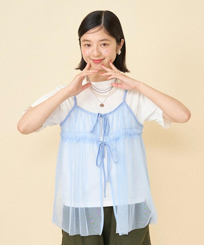 【套裝商品】蕾絲吊帶背心 T恤套裝