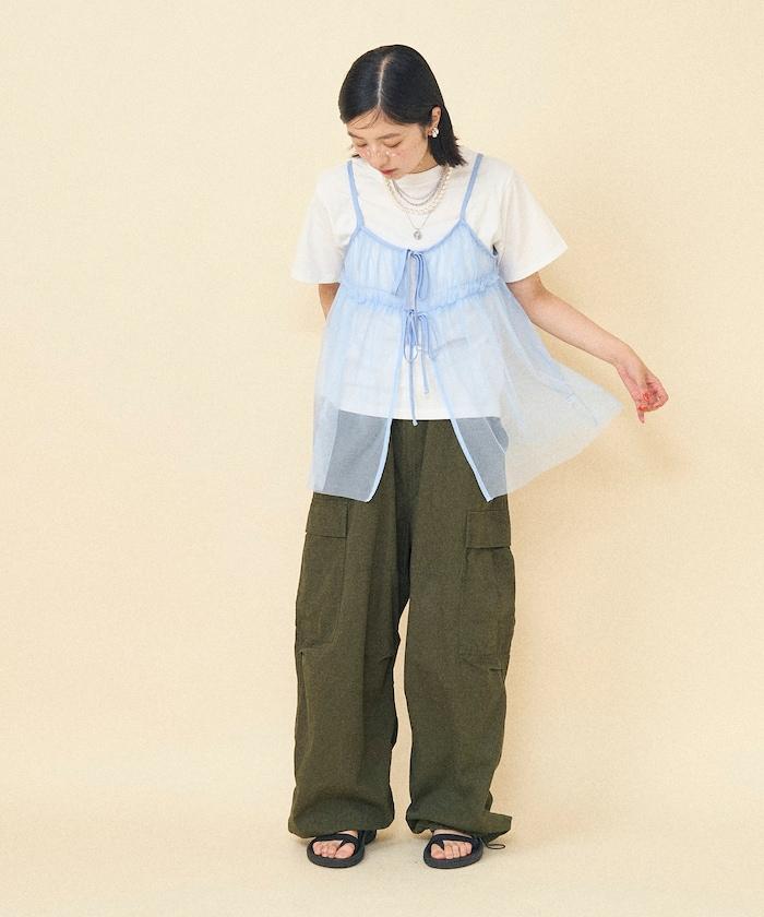 【套裝商品】蕾絲吊帶背心 T恤套裝