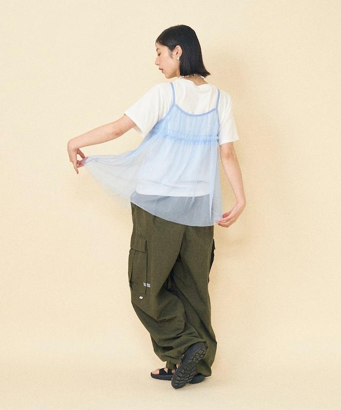 【套裝商品】蕾絲吊帶背心 T恤套裝
