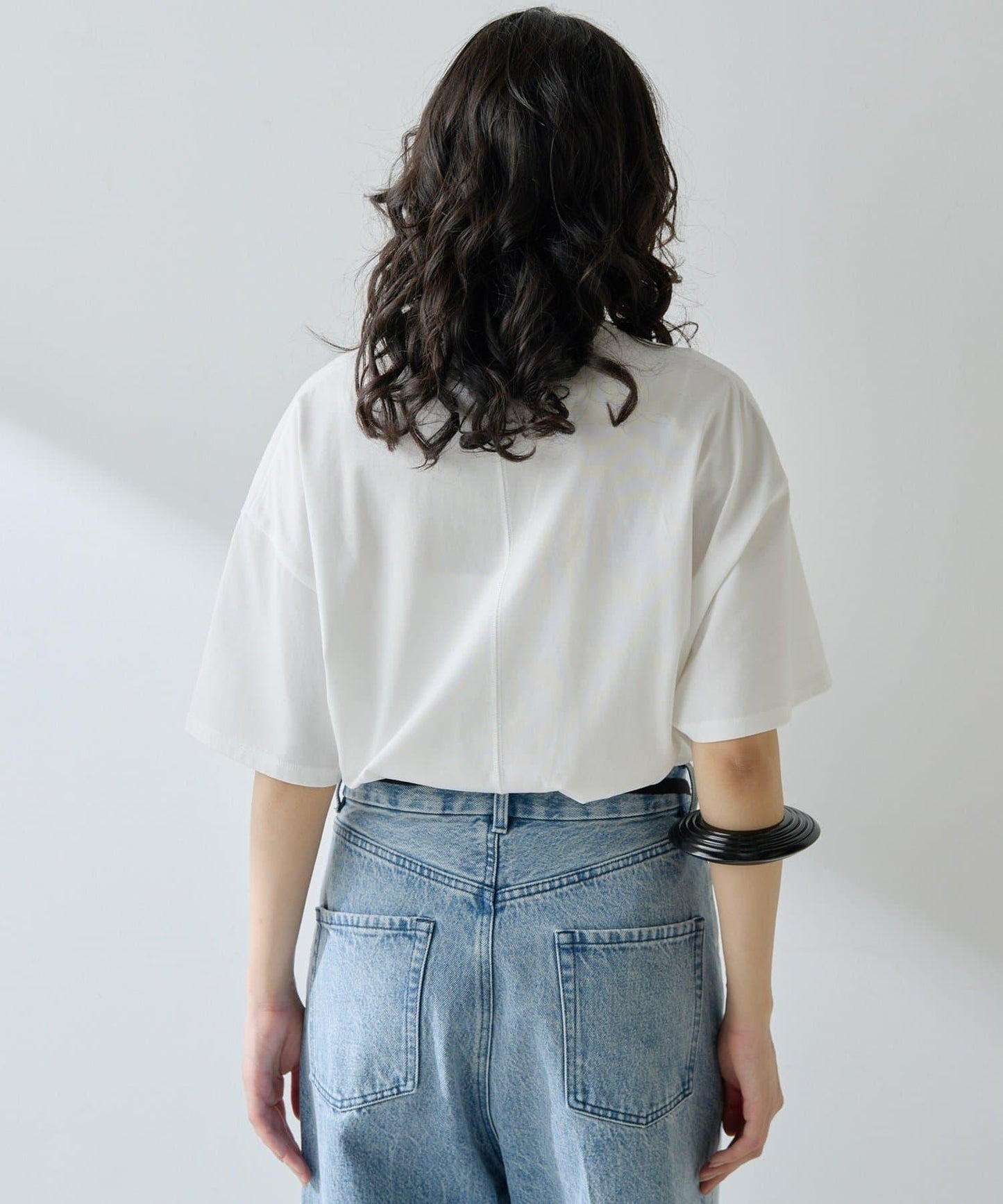 圓領棉質T恤款套頭衫