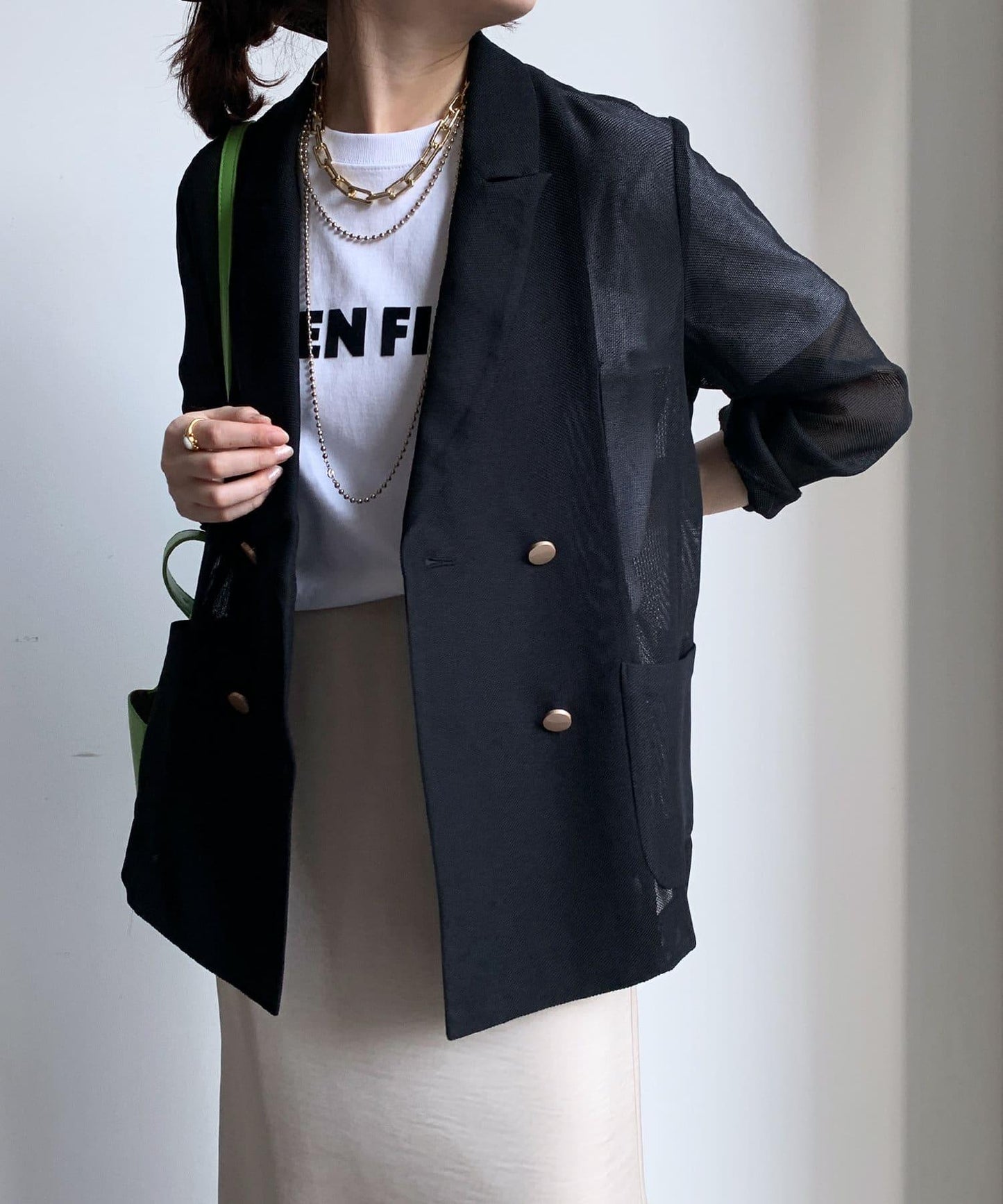 JES'EN FICHE絨布LOGO T恤