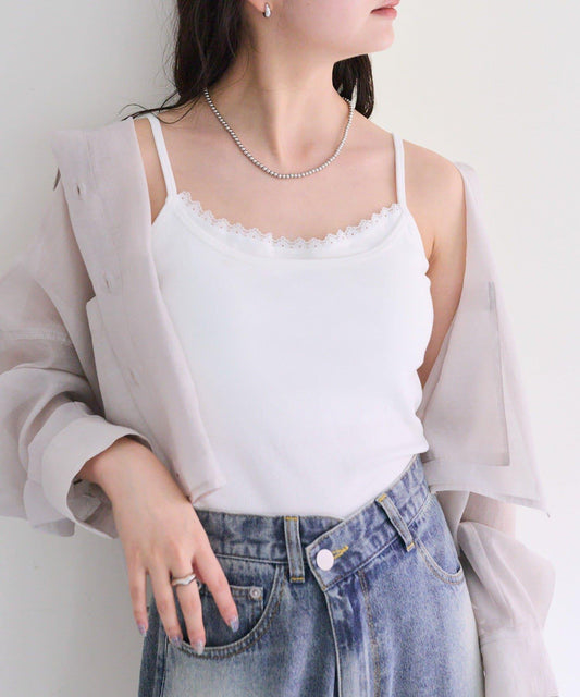 帶墊層疊吊帶背心