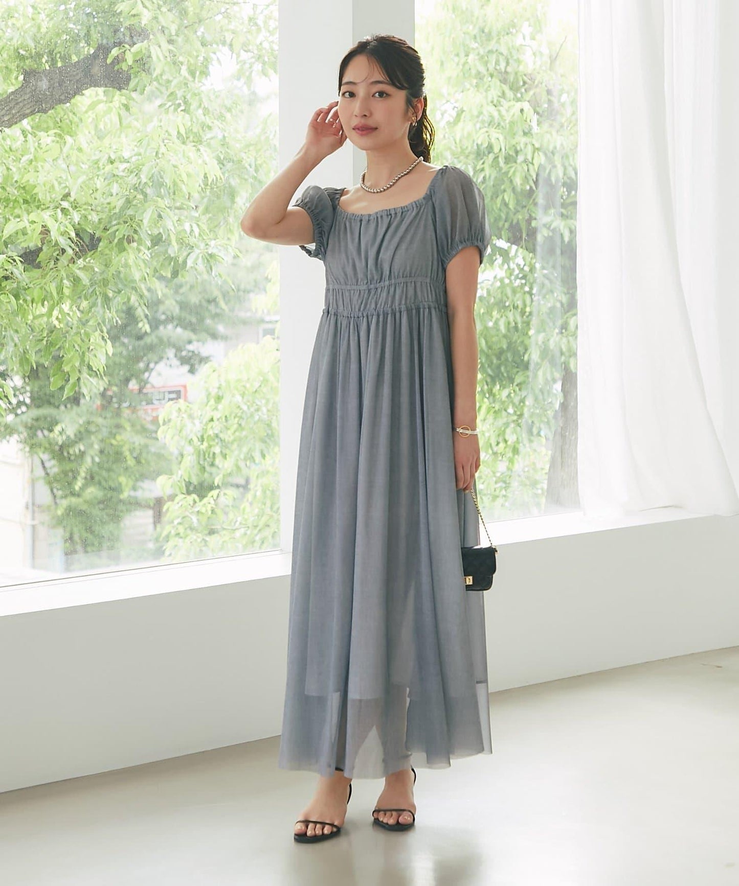 【La boutique BonBon】牛仔風網紗連衣裙