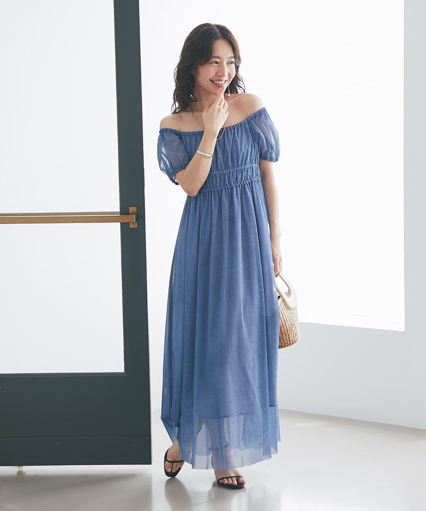 【La boutique BonBon】牛仔風網紗連衣裙
