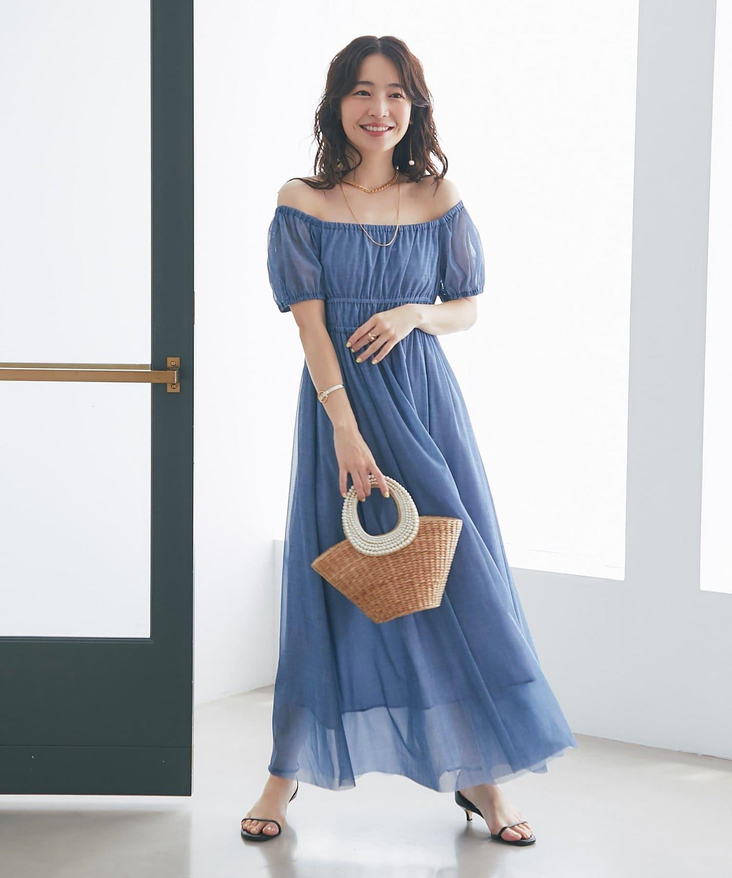 【La boutique BonBon】牛仔風網紗連衣裙