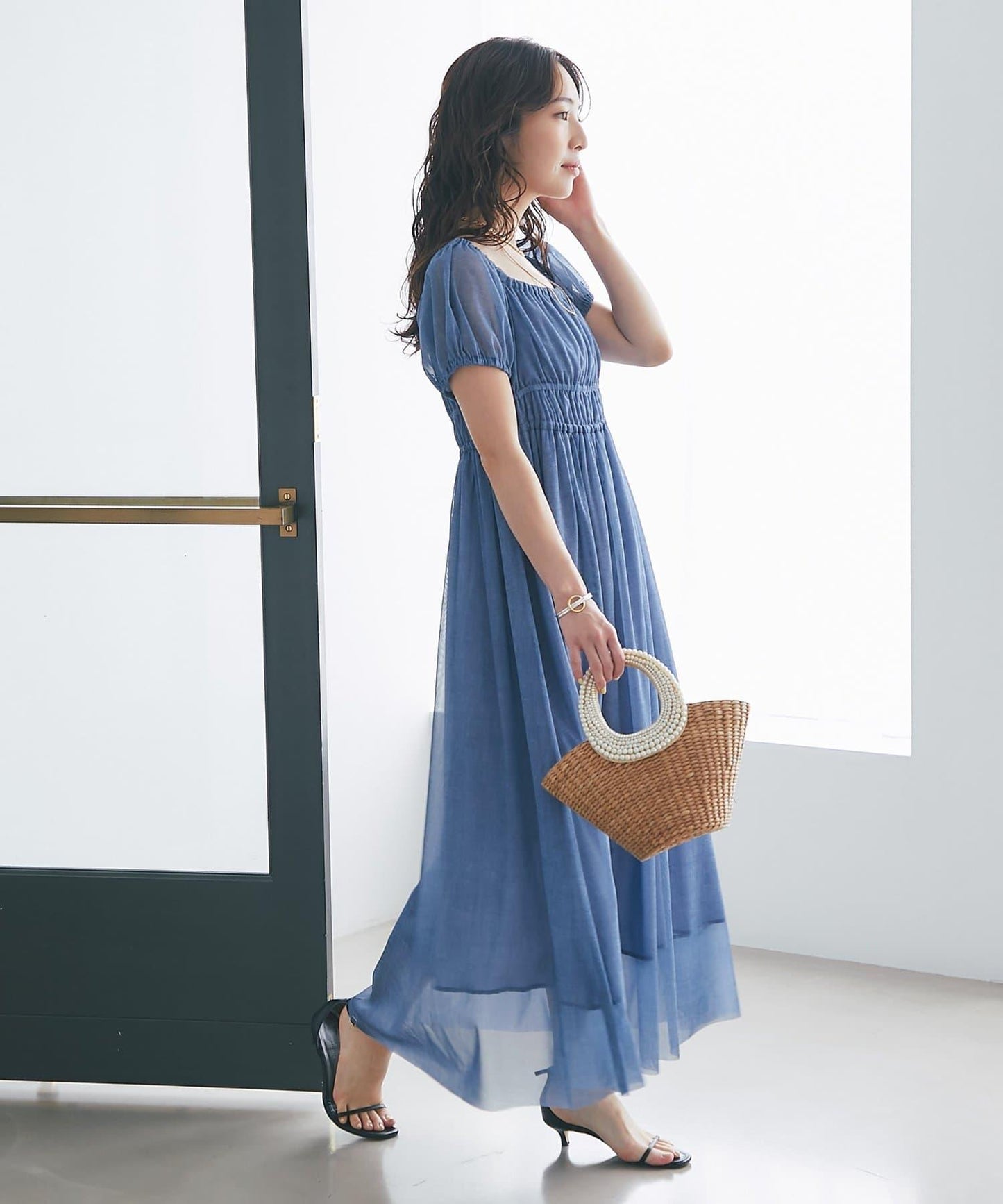 【La boutique BonBon】牛仔風網紗連衣裙