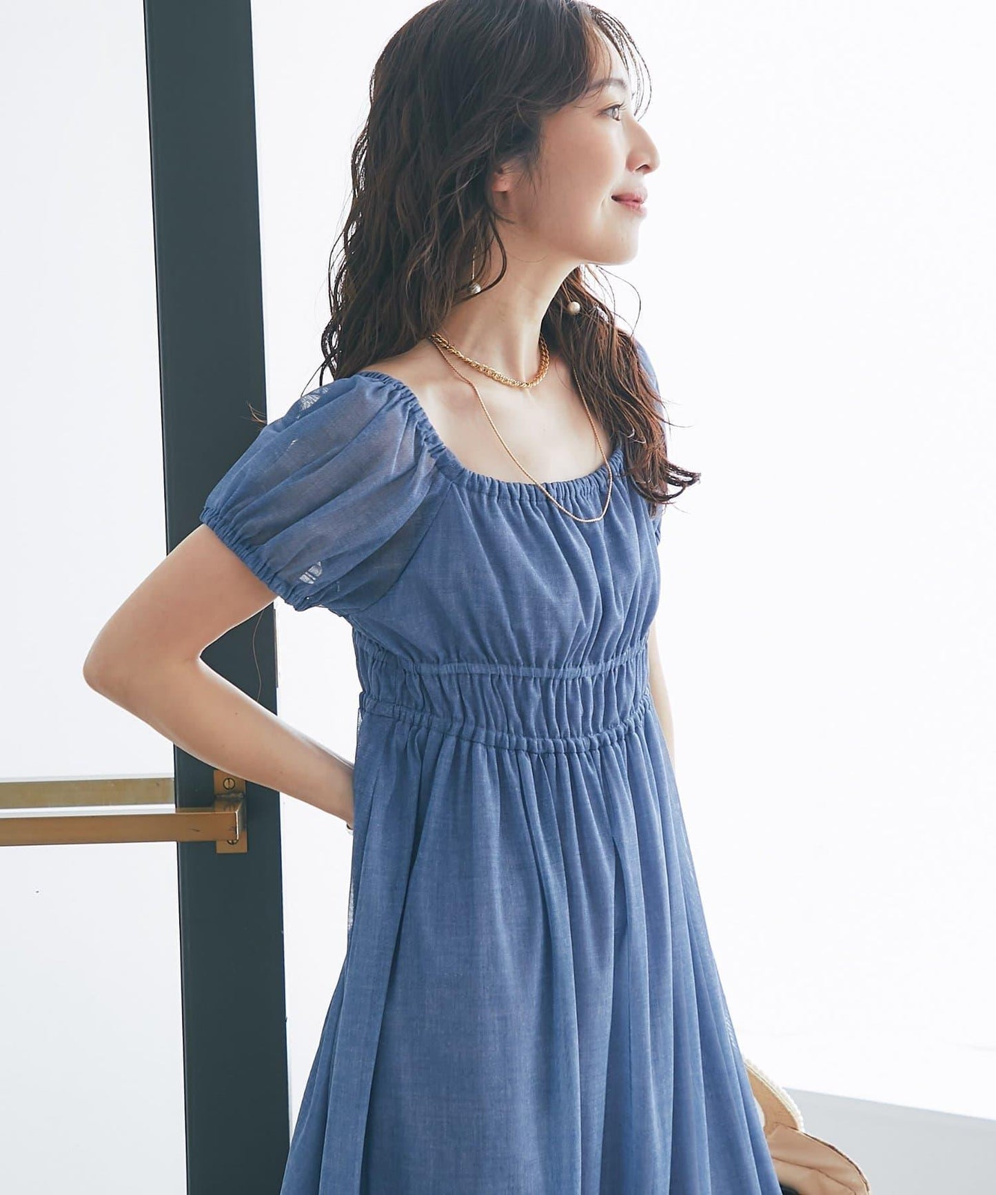 【La boutique BonBon】牛仔風網紗連衣裙