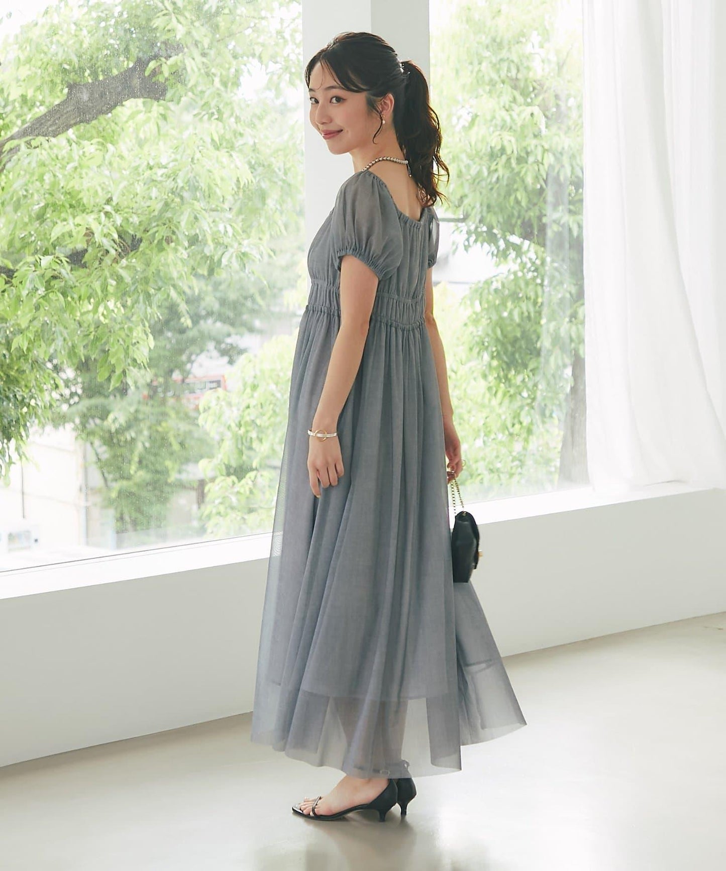 【La boutique BonBon】牛仔風網紗連衣裙