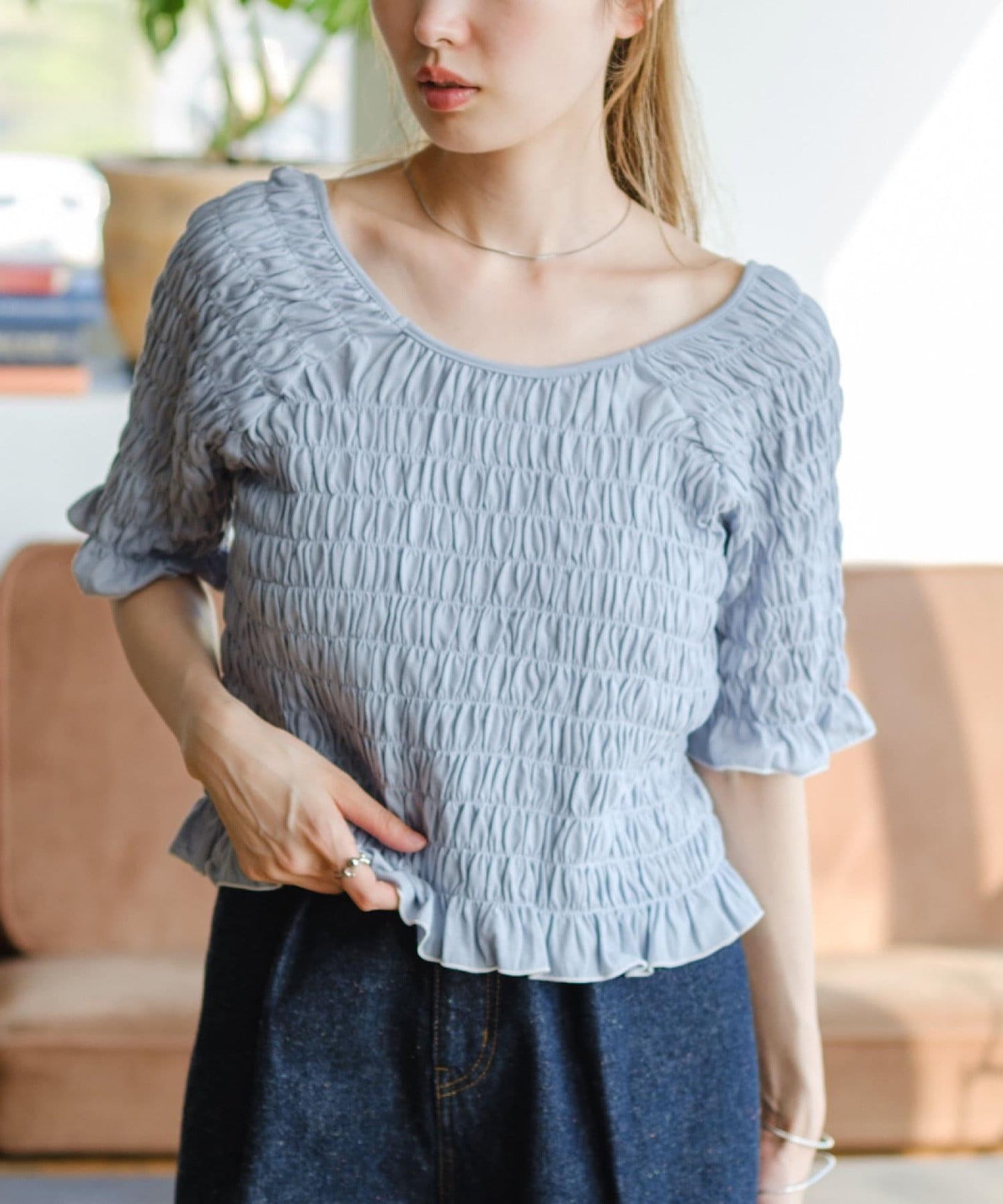 【Kastane】收褶修身T恤