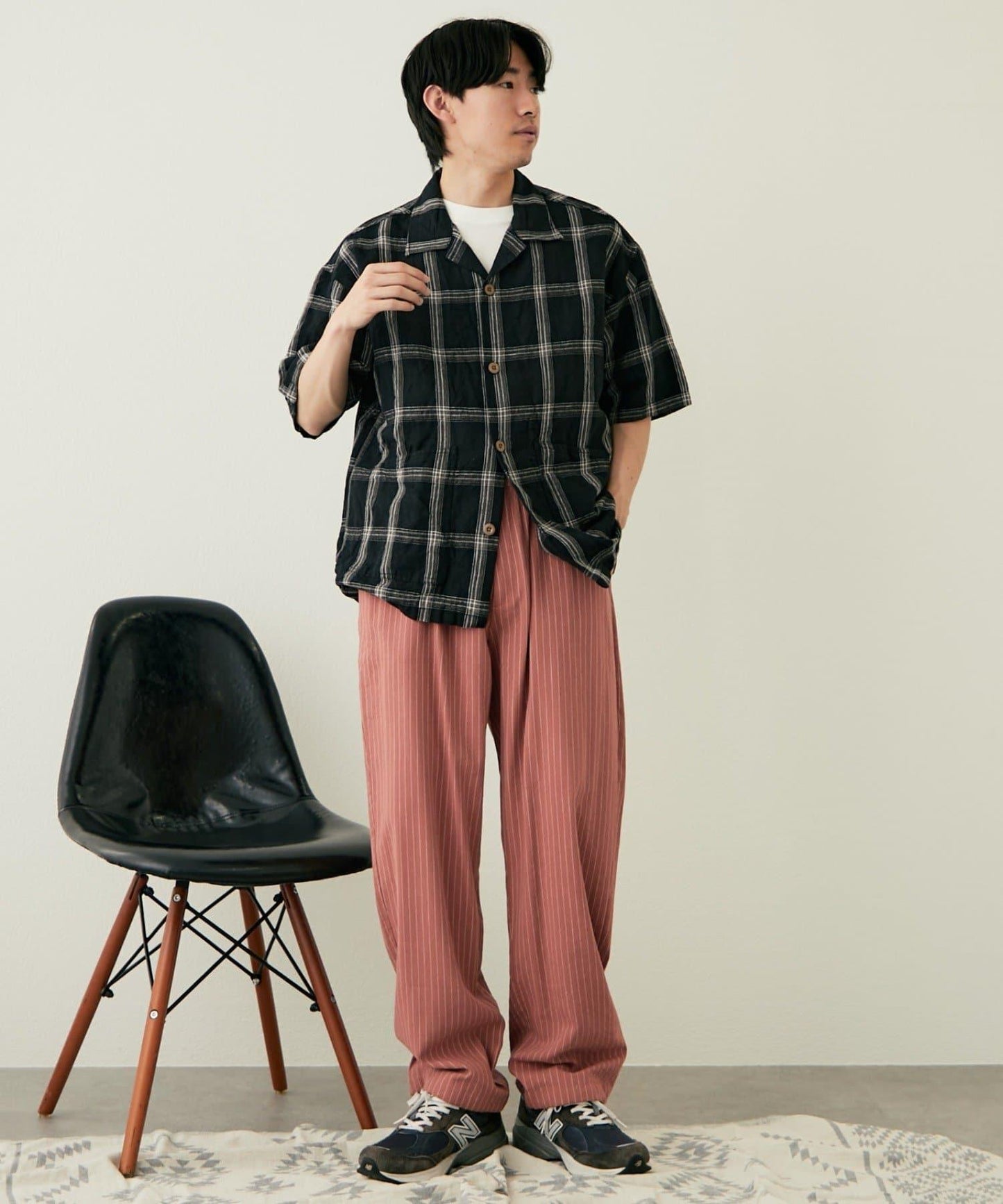 【CIAOPANIC TYPY】棉質寬鬆條紋褲