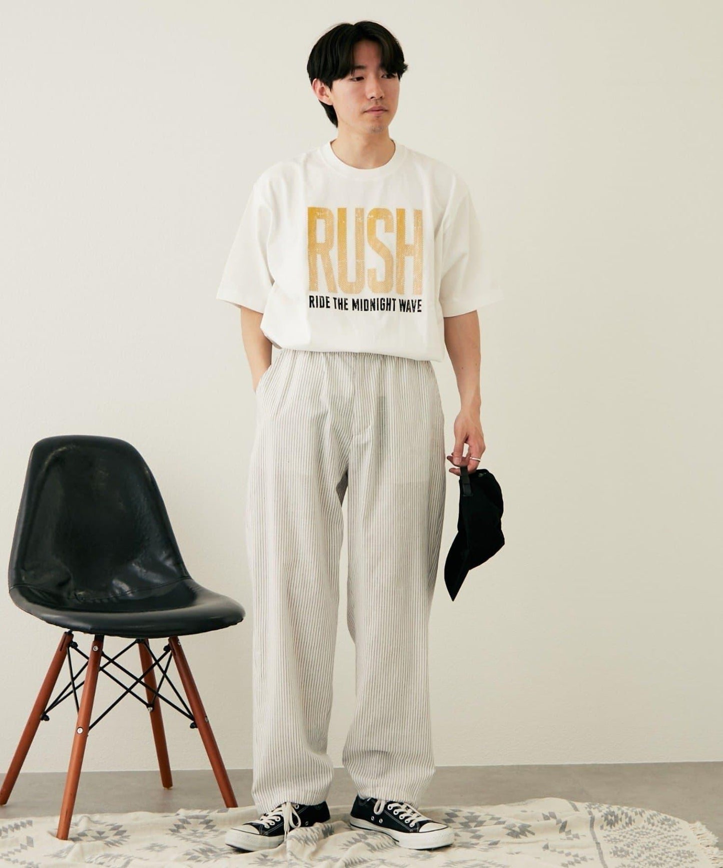 【CIAOPANIC TYPY】棉質寬鬆條紋褲