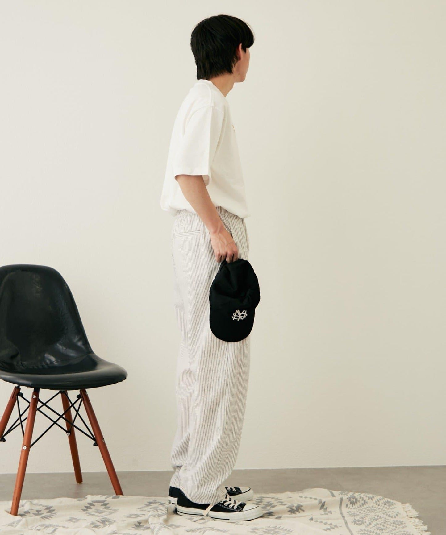 【CIAOPANIC TYPY】棉質寬鬆條紋褲