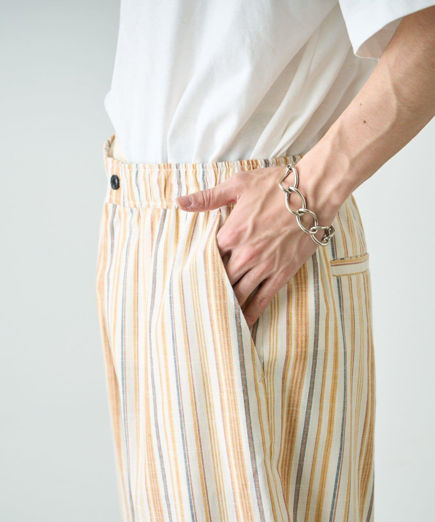 【CIAOPANIC TYPY】棉質寬鬆條紋褲