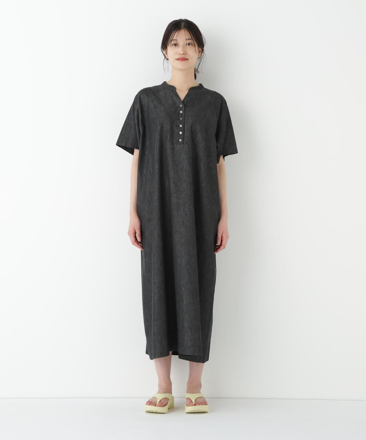 【限定顏色】淺色牛仔連衣裙