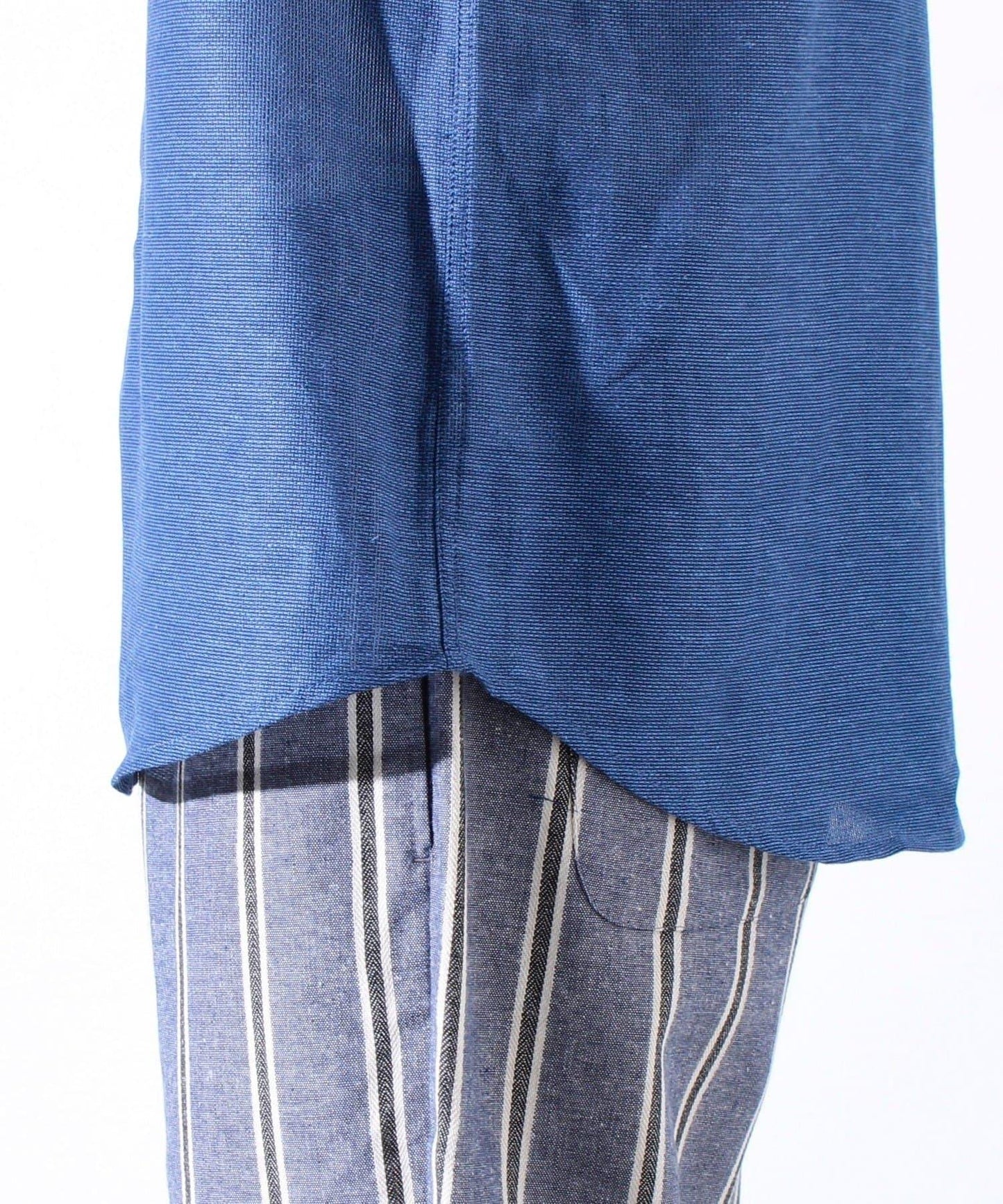 【GLOSTER】棉亞麻巴拿馬 布爾狗刺繡 短袖襯衫 半袖襯衫