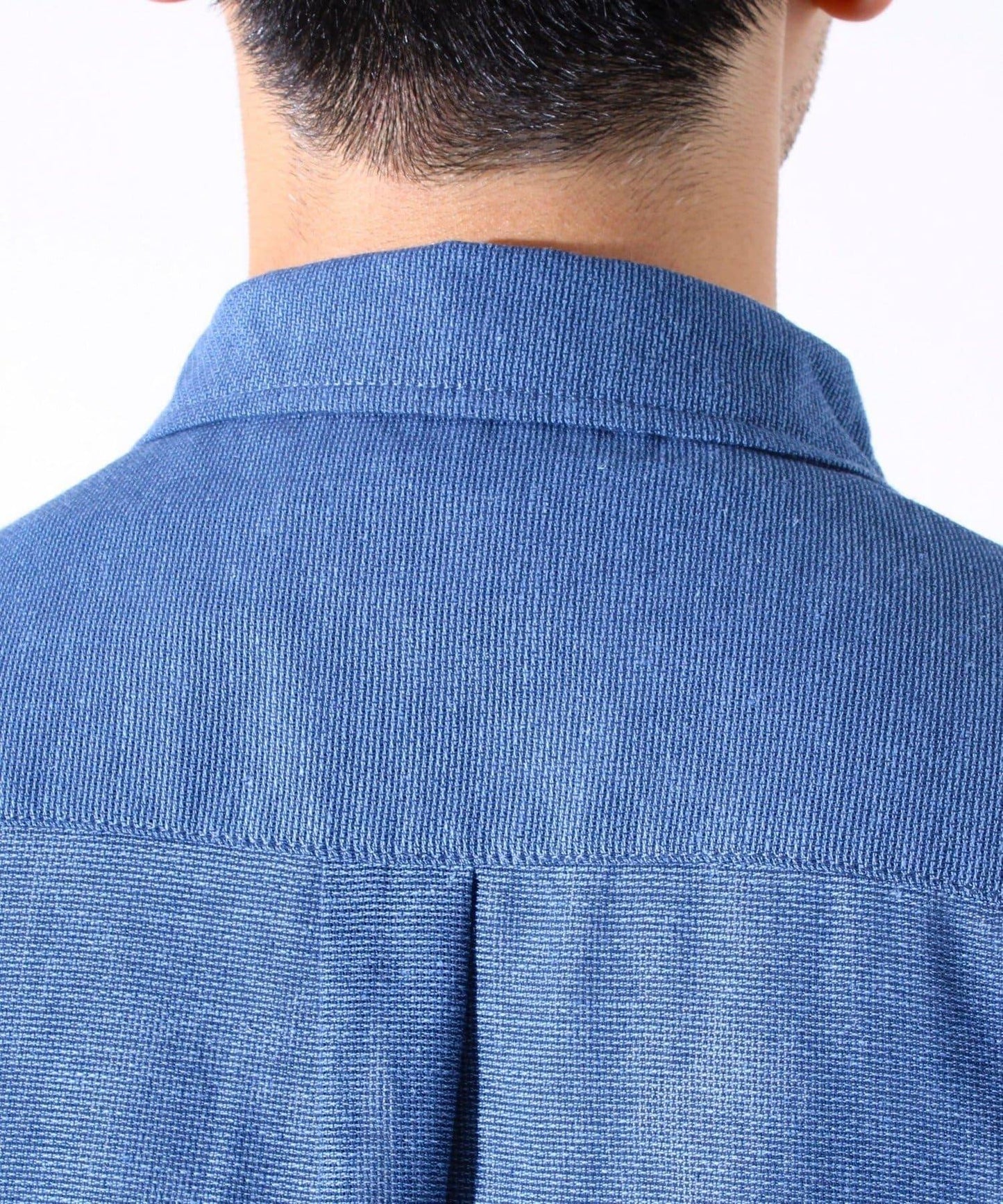 【GLOSTER】棉亞麻巴拿馬 布爾狗刺繡 短袖襯衫 半袖襯衫