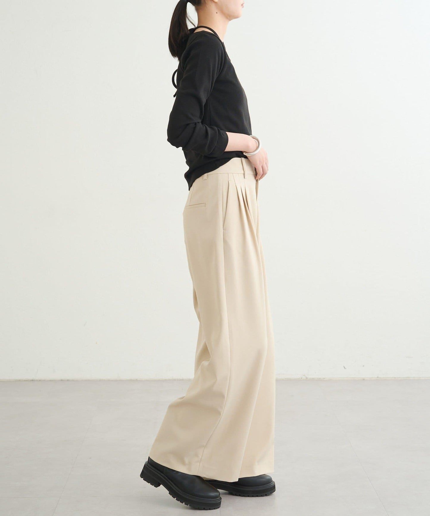 【earthy_】羅紋心形領吊帶上衣