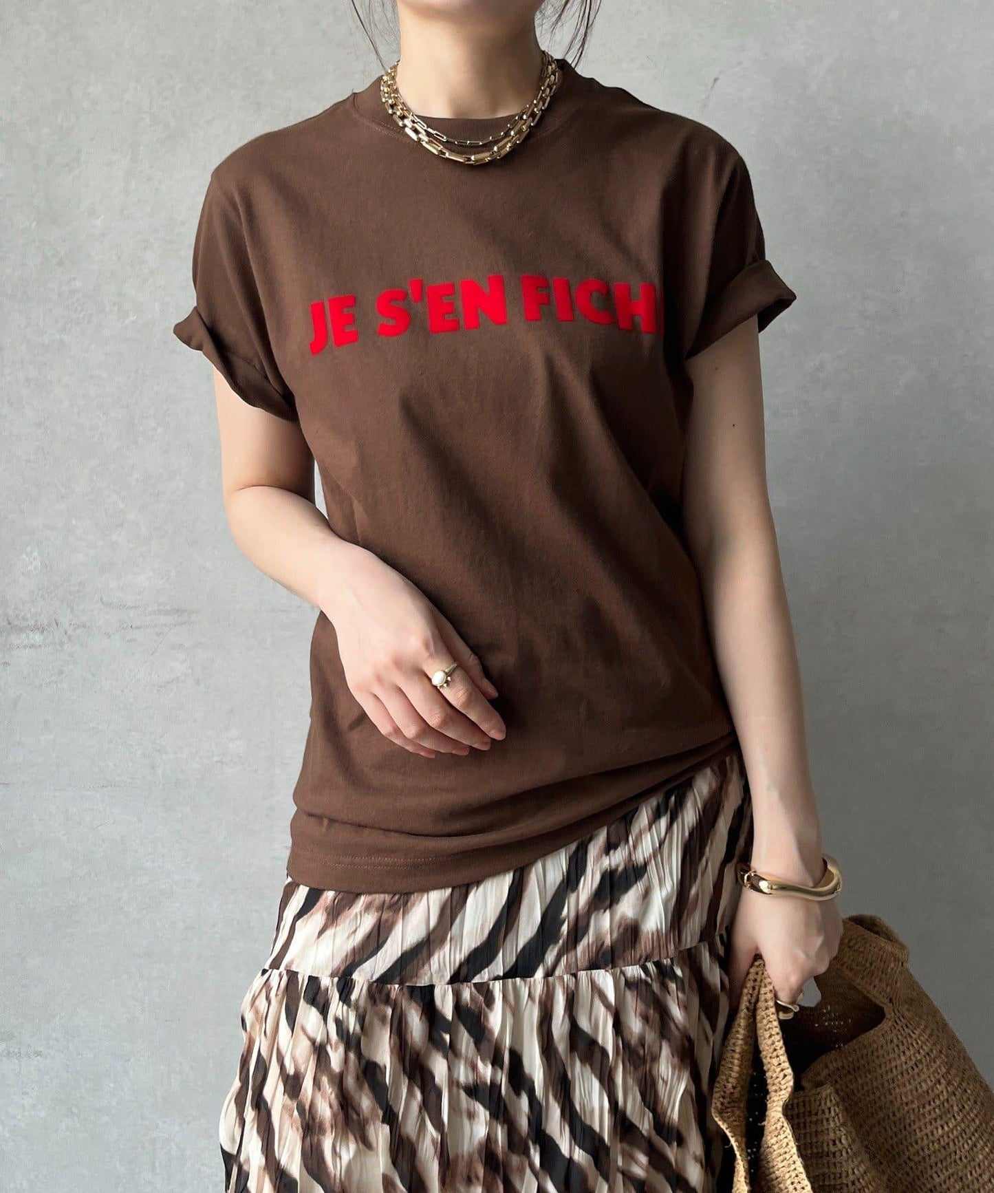 JES'EN FICHE絨布LOGO T恤