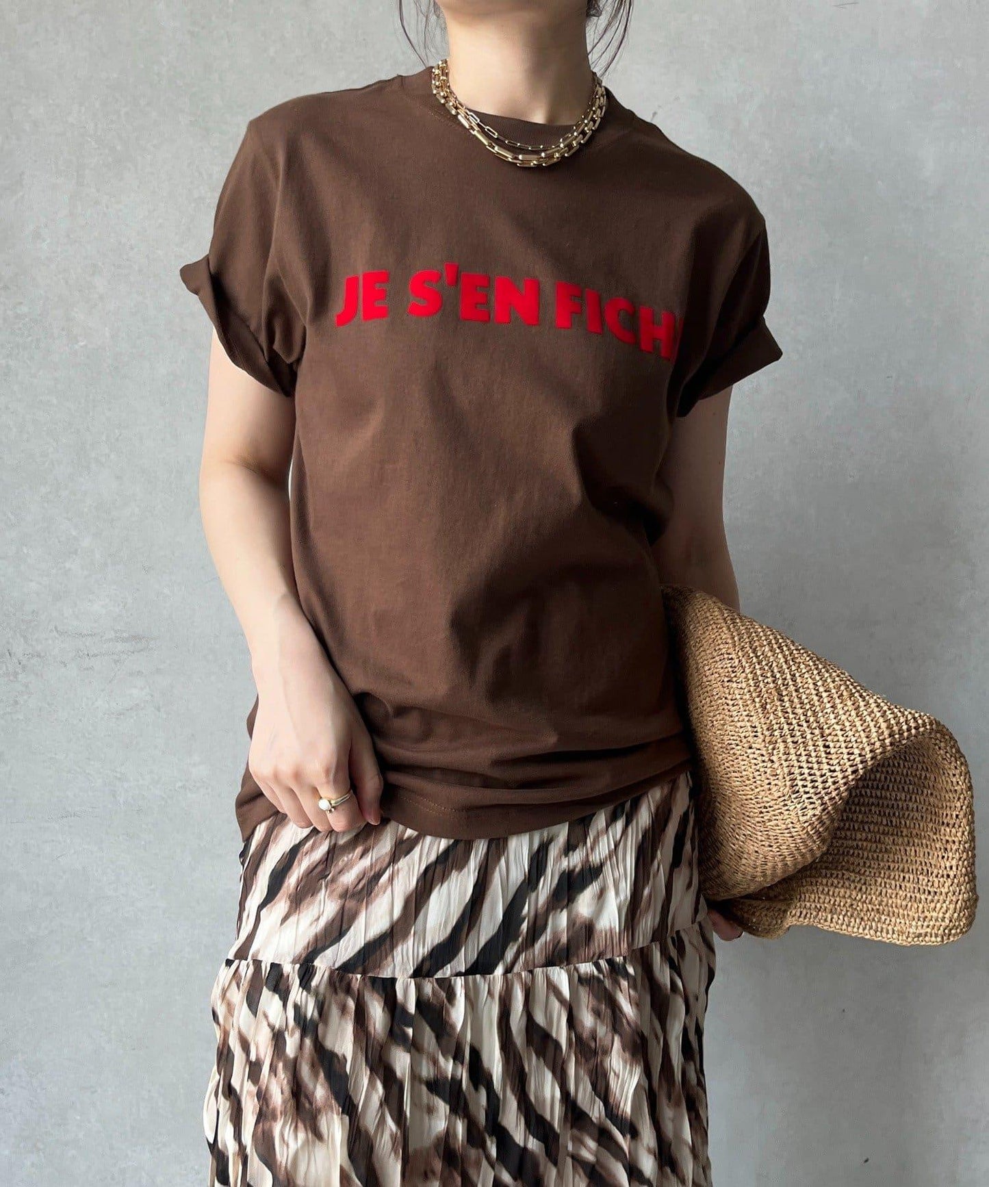 JES'EN FICHE絨布LOGO T恤
