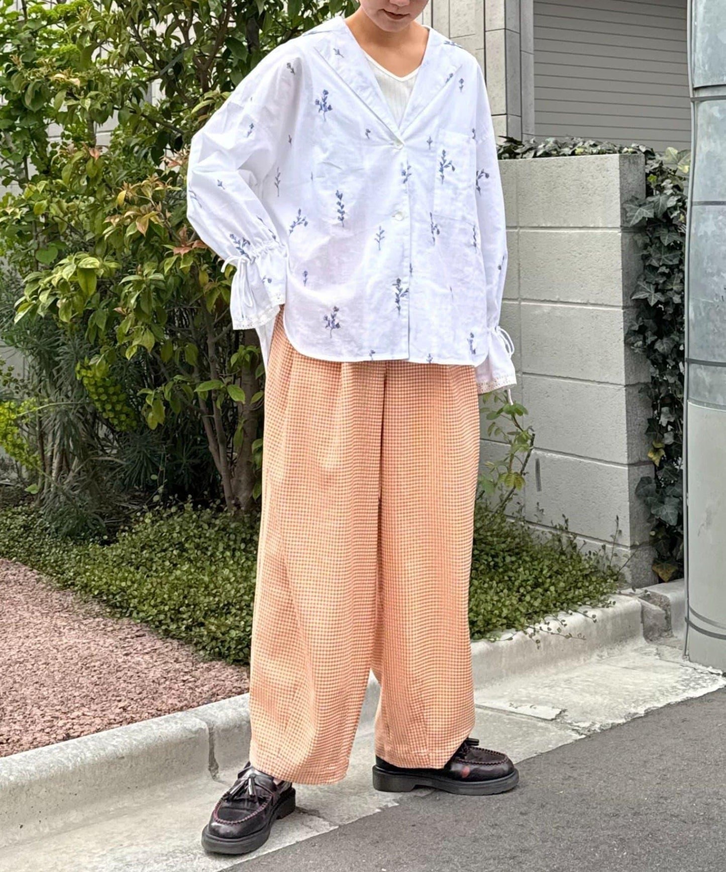 【HELLO.SANFRANCISCO】格子印花休閒褲