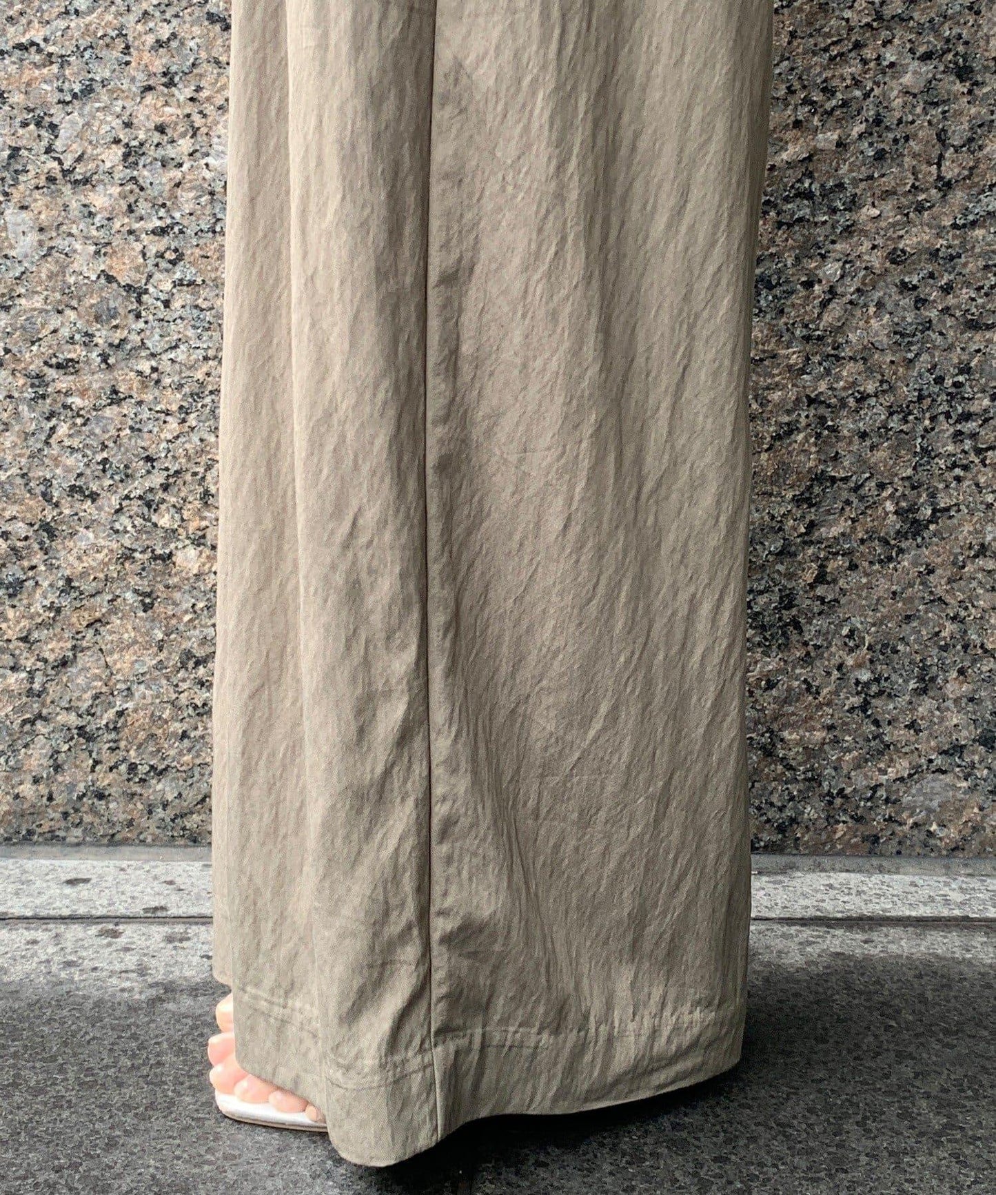水洗牛津寬鬆長褲