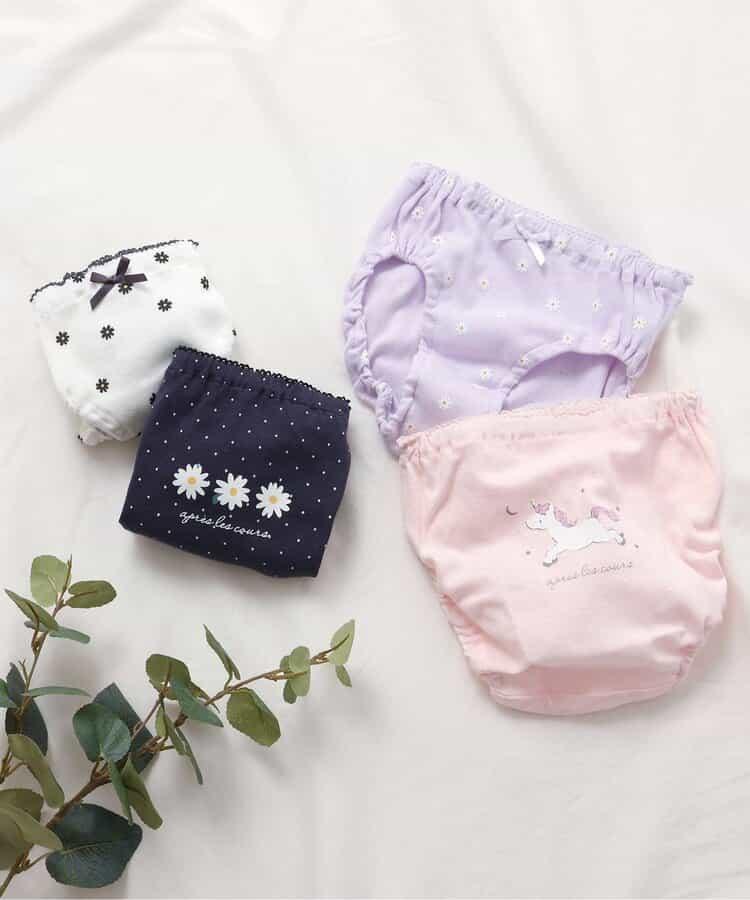 3P套裝 女孩後背印花短褲