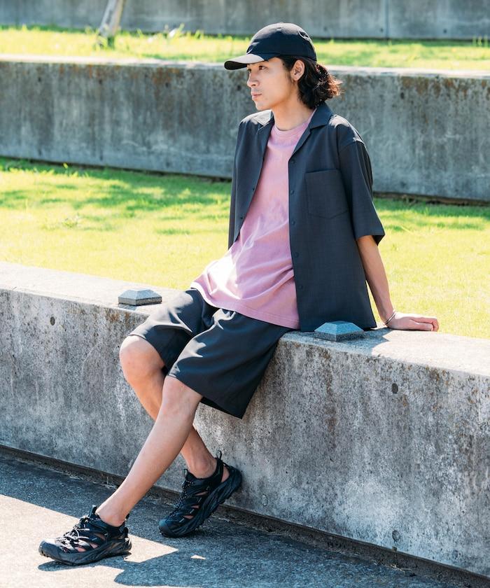 速乾材料 舒適版型 開領襯衫 短袖 亞麻風