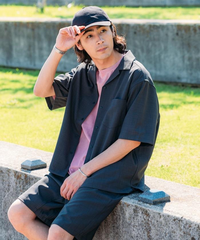 速乾材料 舒適版型 開領襯衫 短袖 亞麻風