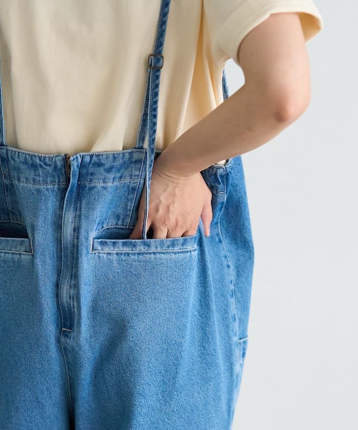 夏季 V領 牛仔連體褲