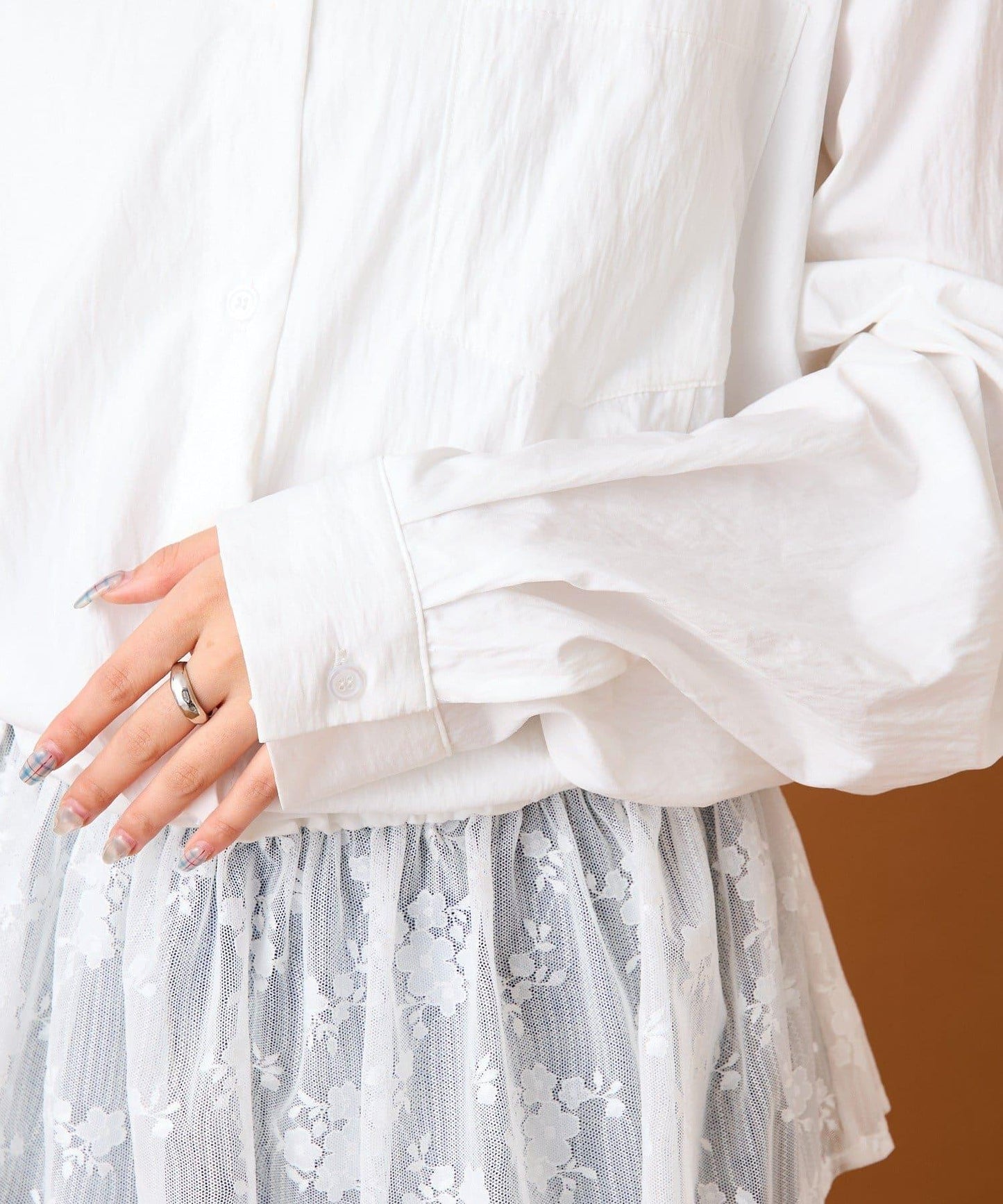 【mystic】蕾絲拼接襯衫