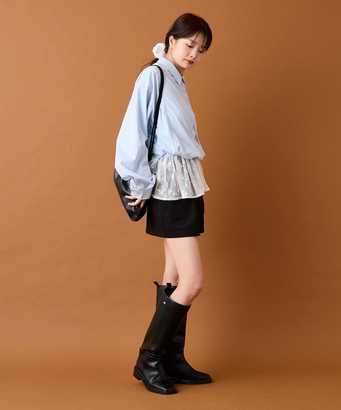 【mystic】蕾絲拼接襯衫