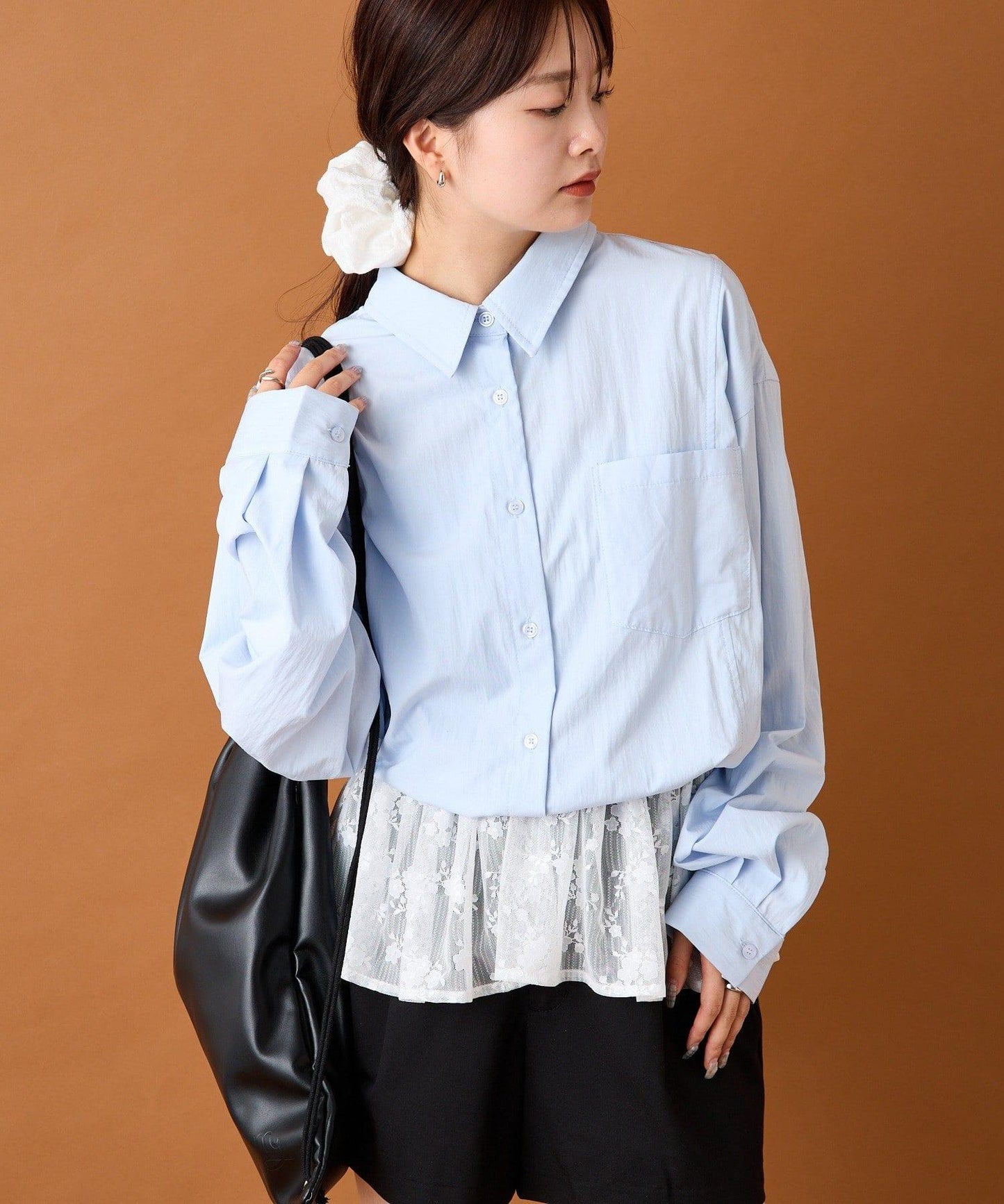 【mystic】蕾絲拼接襯衫