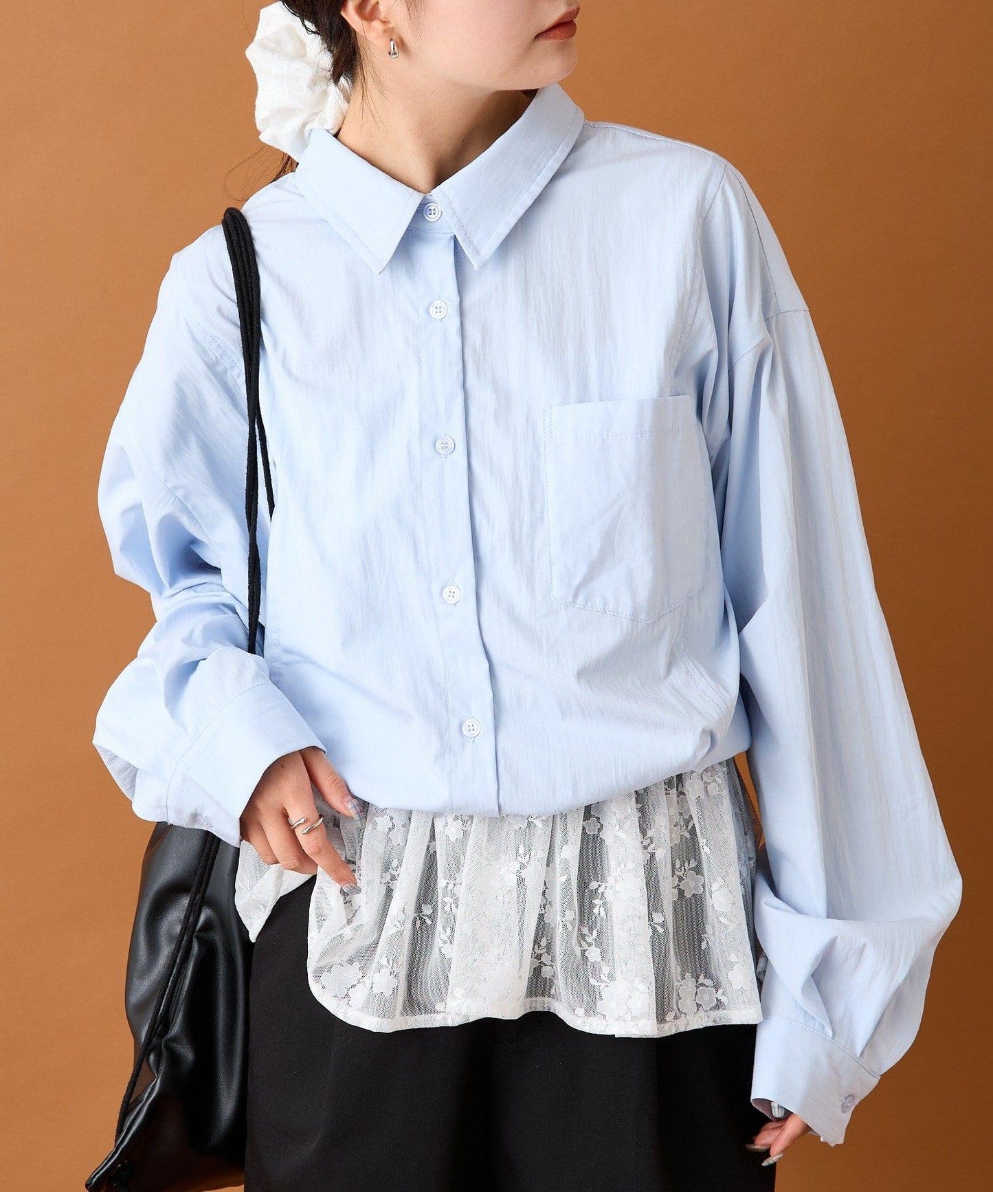 【mystic】蕾絲拼接襯衫