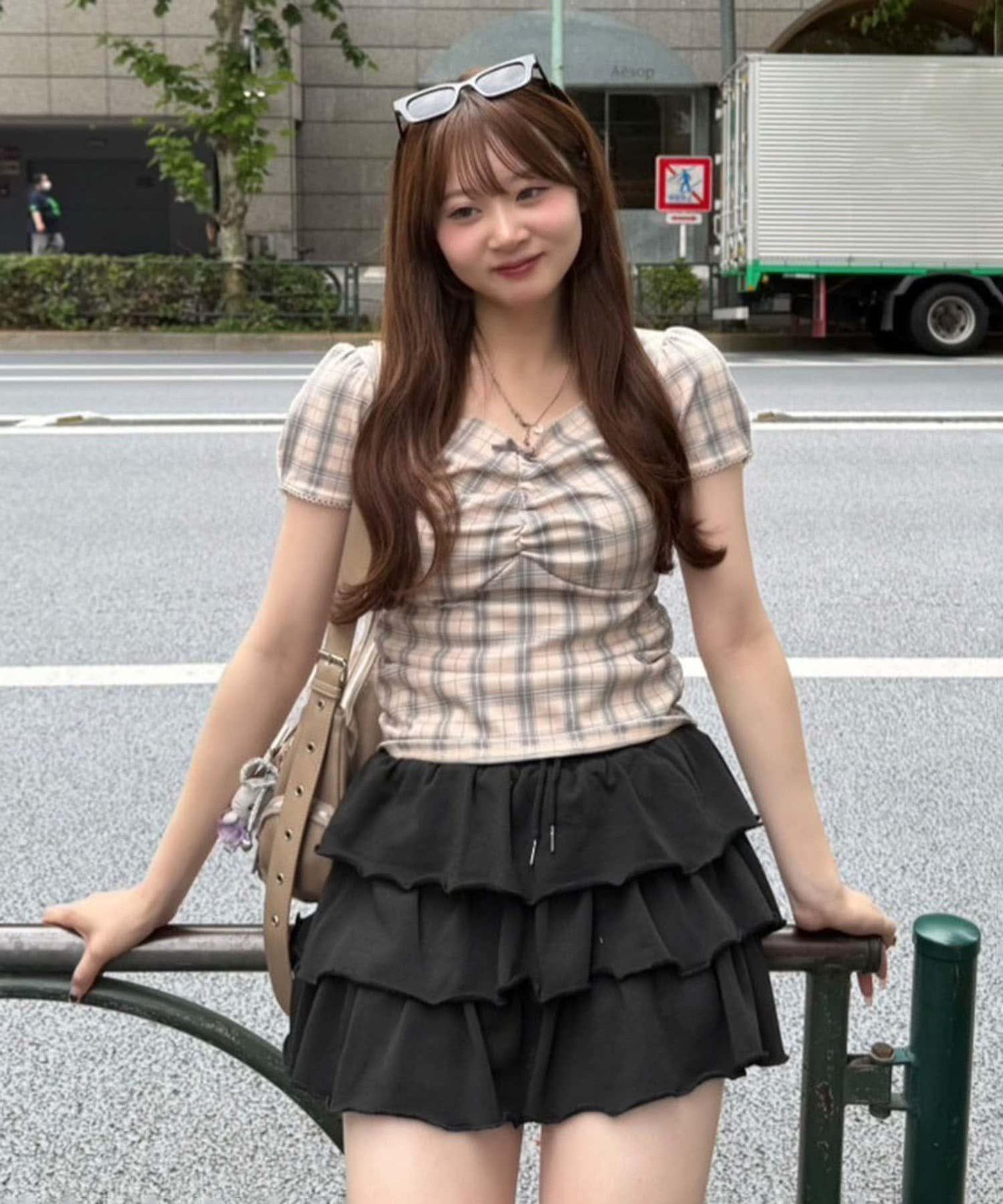 【@may_81o精選】網眼抽褶T-shirt