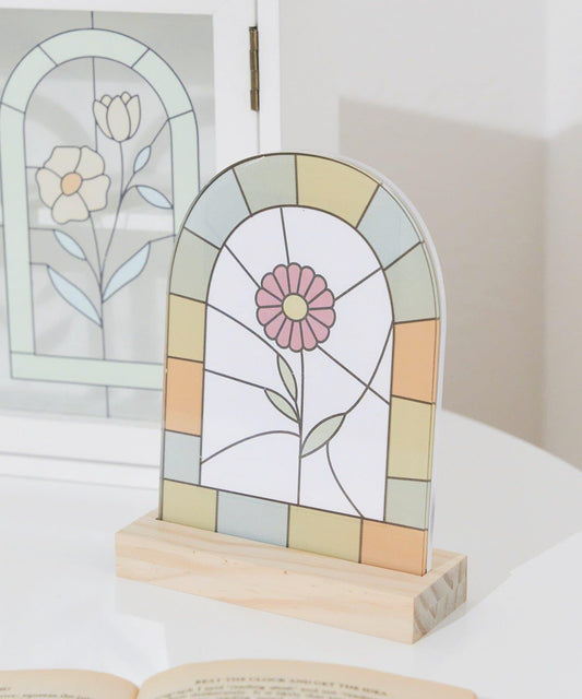 アクリルアーチフォトフレーム/Flower Art Glass