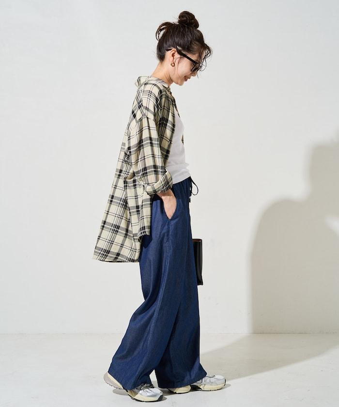 人造纖維丹寧休閒褲