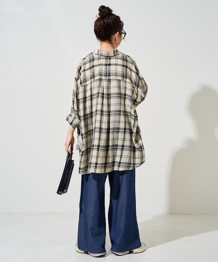 人造纖維丹寧休閒褲