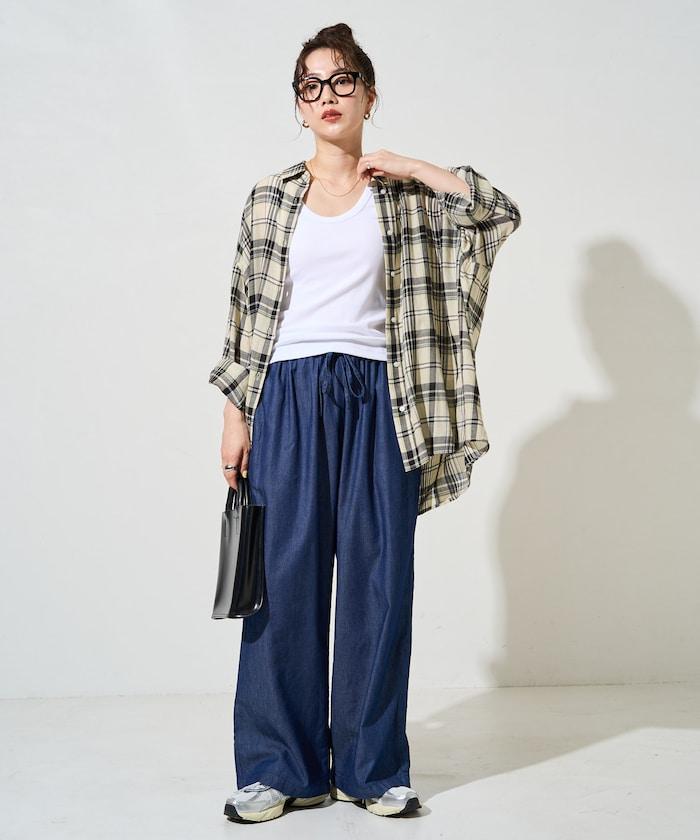 人造纖維丹寧休閒褲