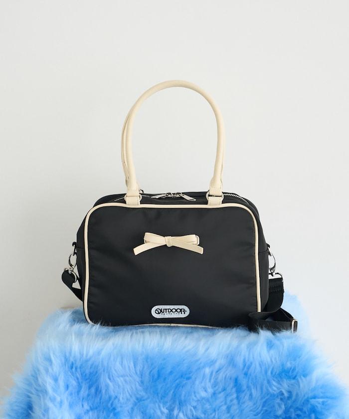 聯名 帶蝴蝶結的尼龍波士頓包