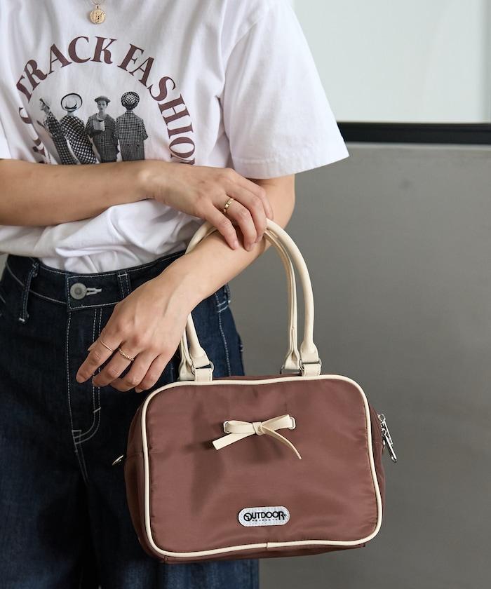 聯名 帶蝴蝶結的尼龍波士頓包
