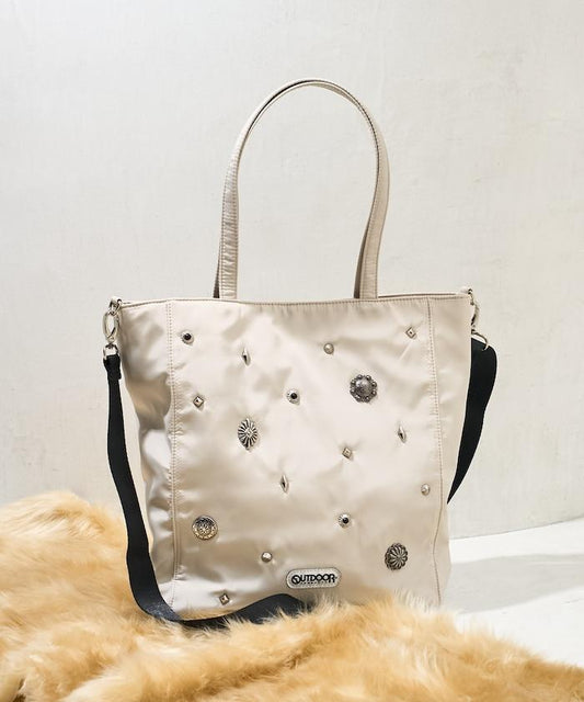 聯名 2WAY 鉚釘托特包/A4尺寸托特包/筆記本電腦收納可