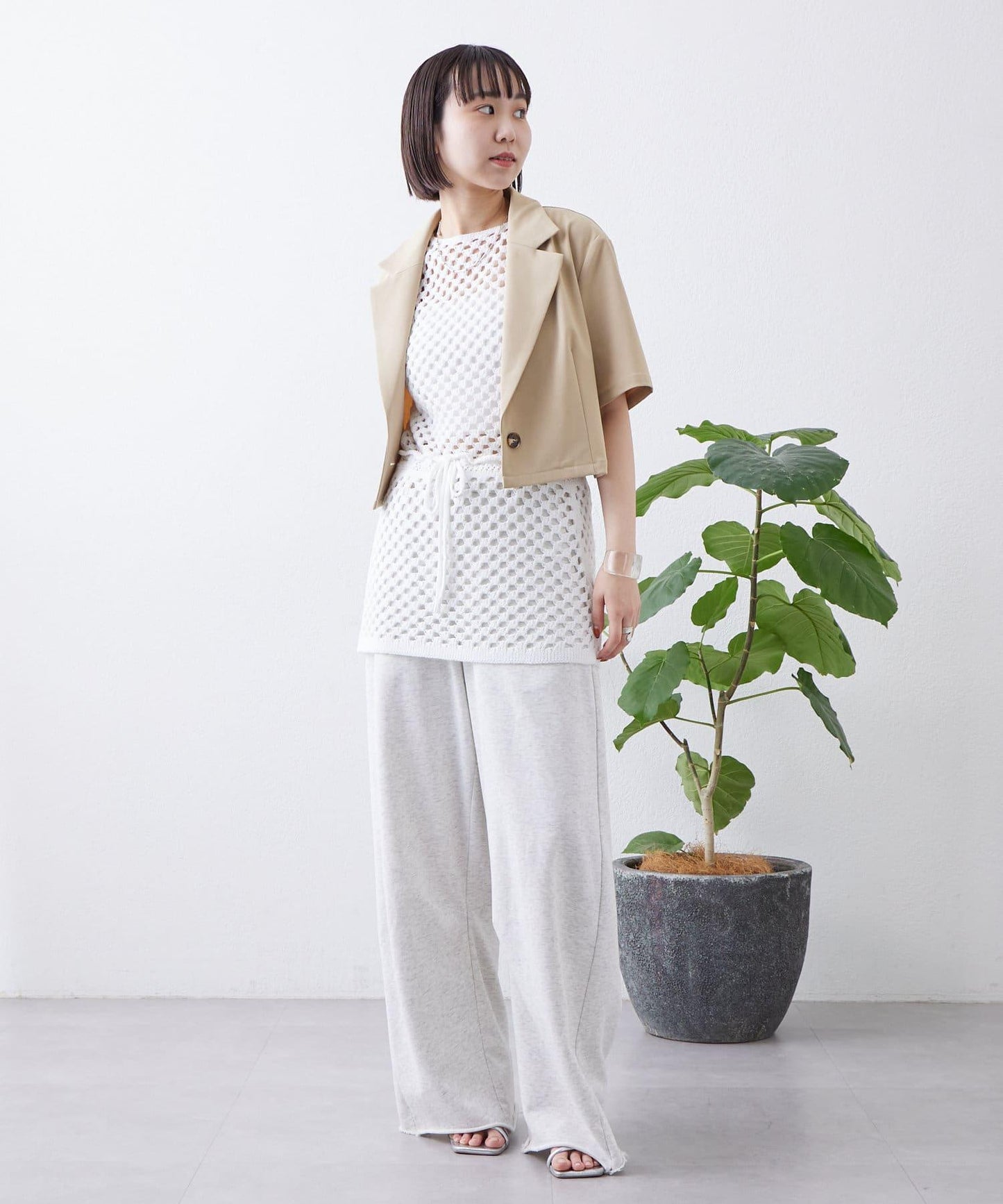 【神秘】方形鉤花迷你裙