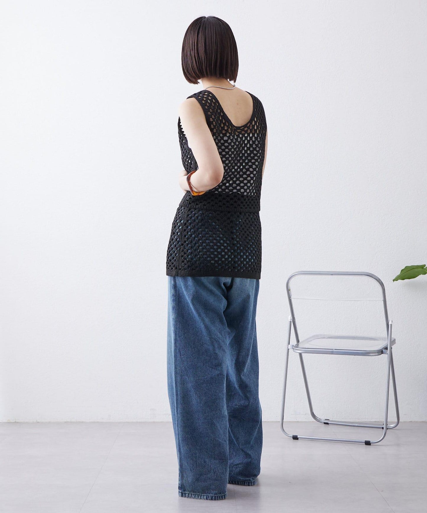 【神秘】方形鉤花迷你裙