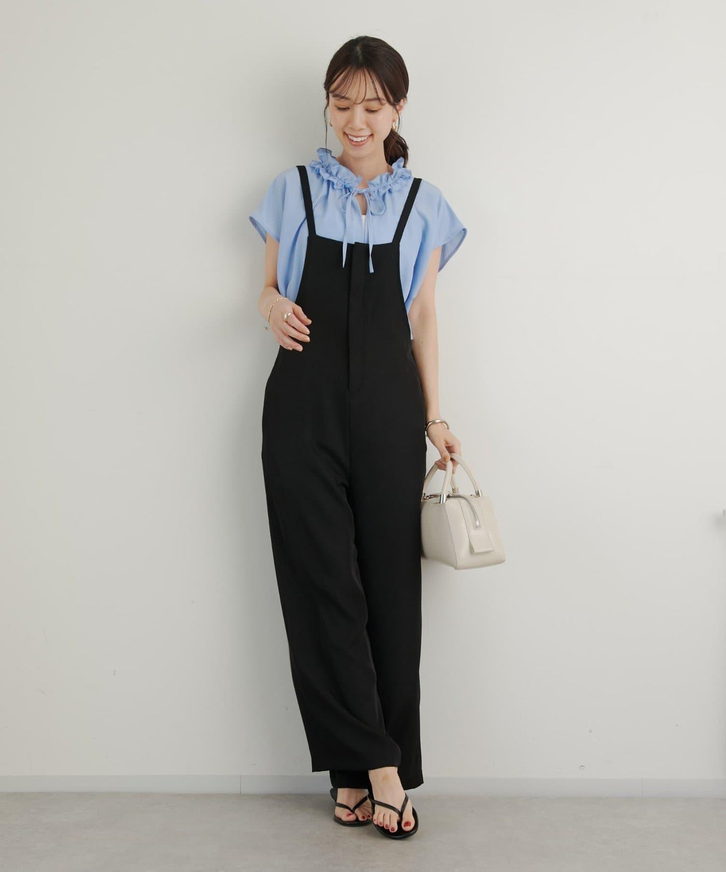 《全方向大人女性感◎》纖維綢緞荷葉邊襯衫