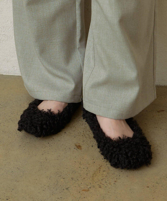 【Omekashi】羊羔絨女式高跟鞋