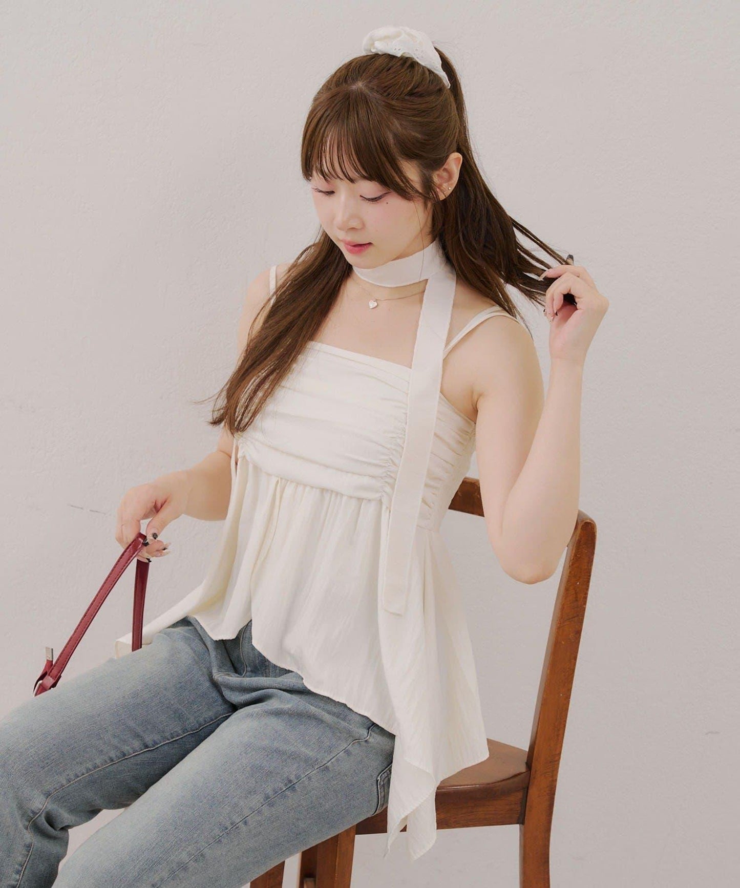 吊帶露臍裝配項鍊