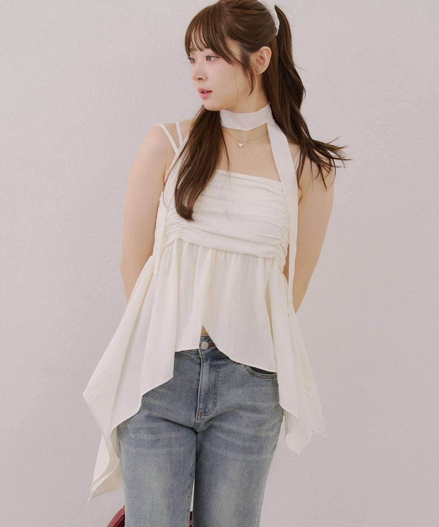 吊帶露臍裝配項鍊