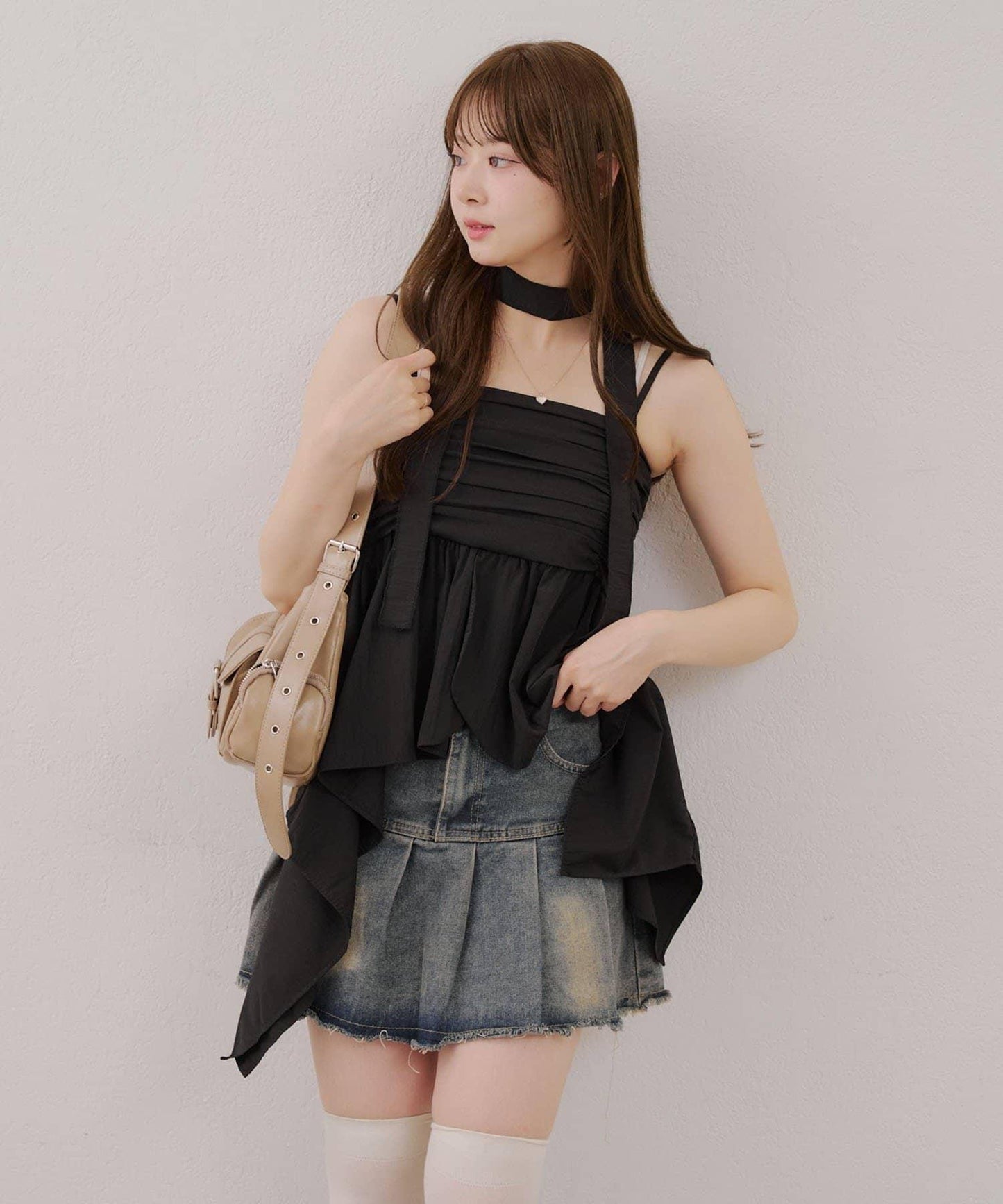 吊帶露臍裝配項鍊