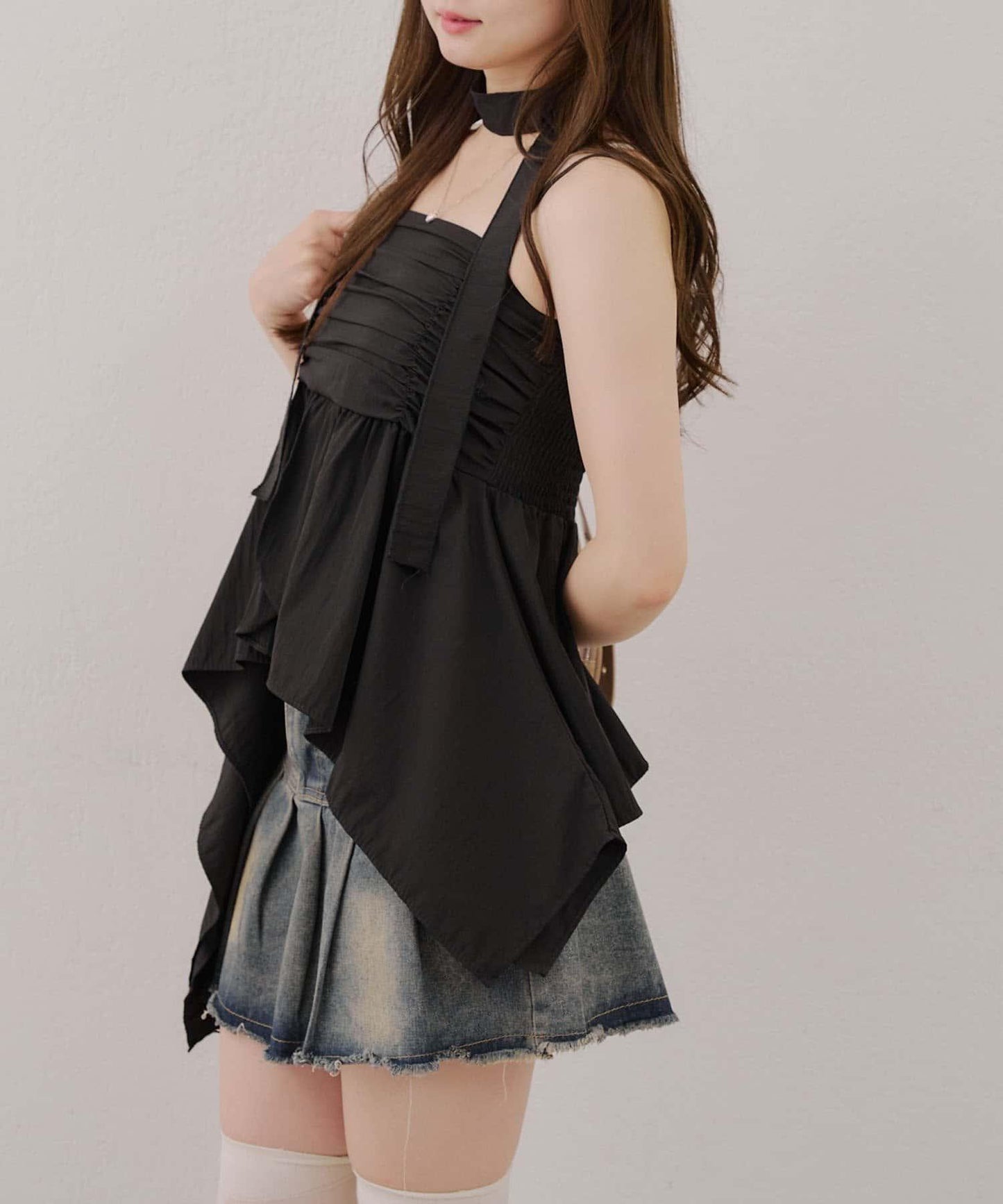 吊帶露臍裝配項鍊