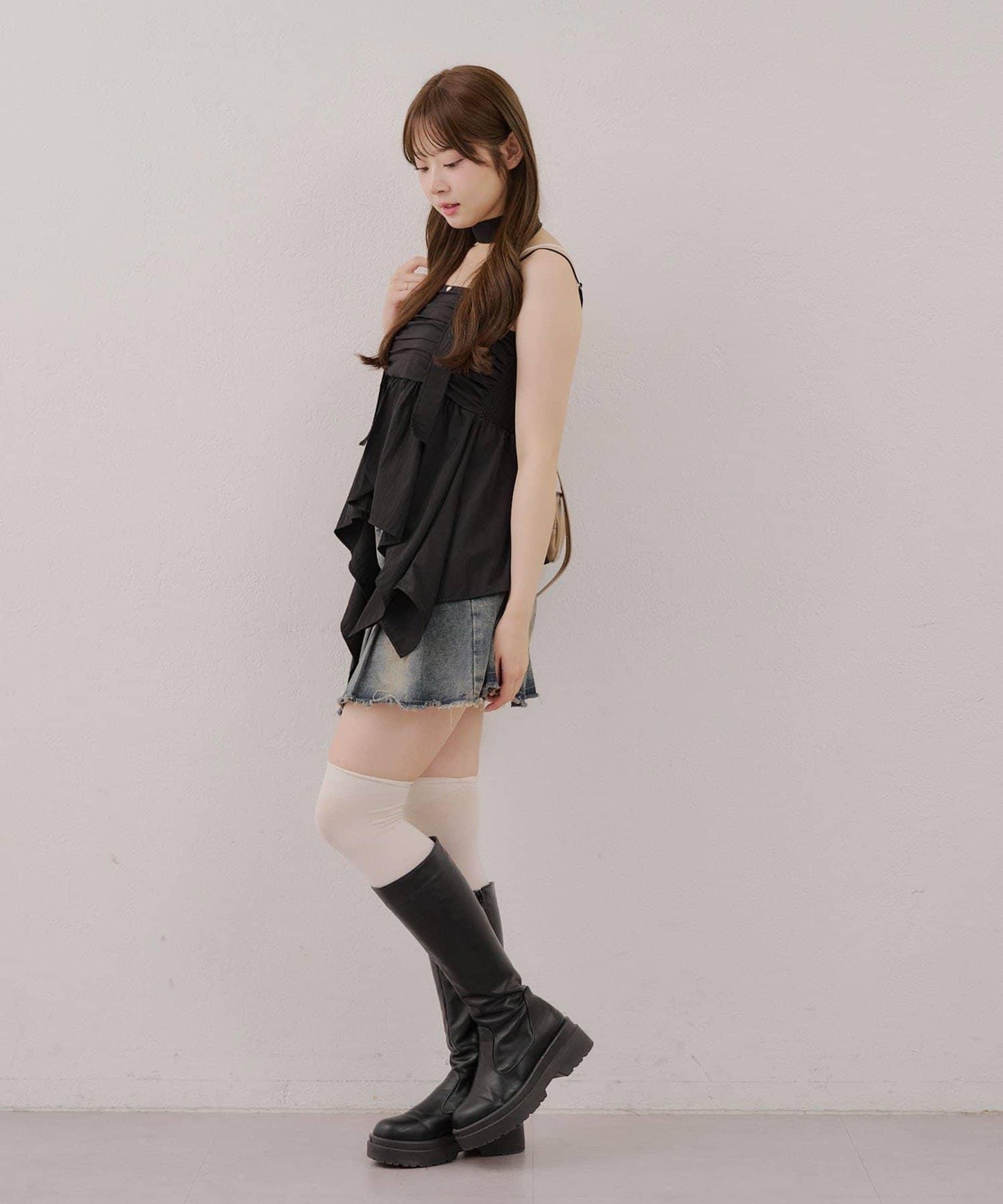 吊帶露臍裝配項鍊